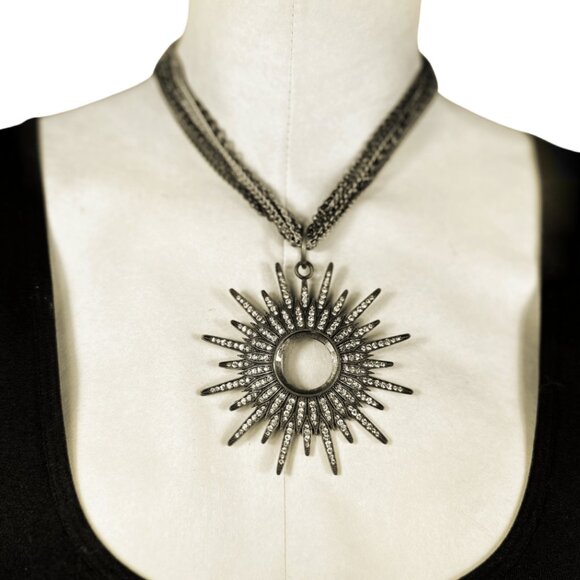 Vintage Badgley Mishka Sunburst Necklace - Picture 1 of 6
